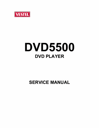 Vestel DVD-5500 DVD-Player service manual 14 pages